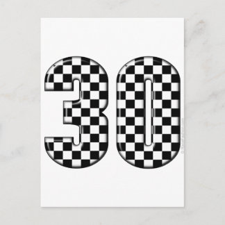 Cartão Postal 30 número de autocorrida