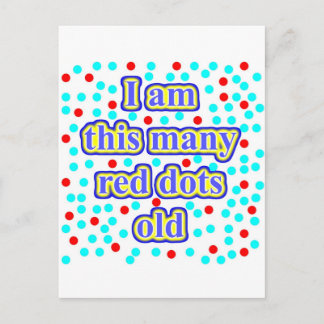 Cartão Postal 30 pontos vermelhos antigos