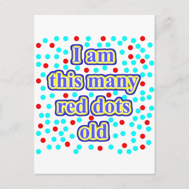 Cartão Postal 30 pontos vermelhos antigos (Frente)