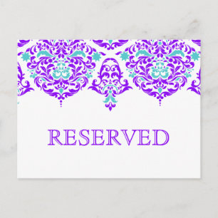 Cartão Postal 311 Mon Cherie Damask Plum Aqua