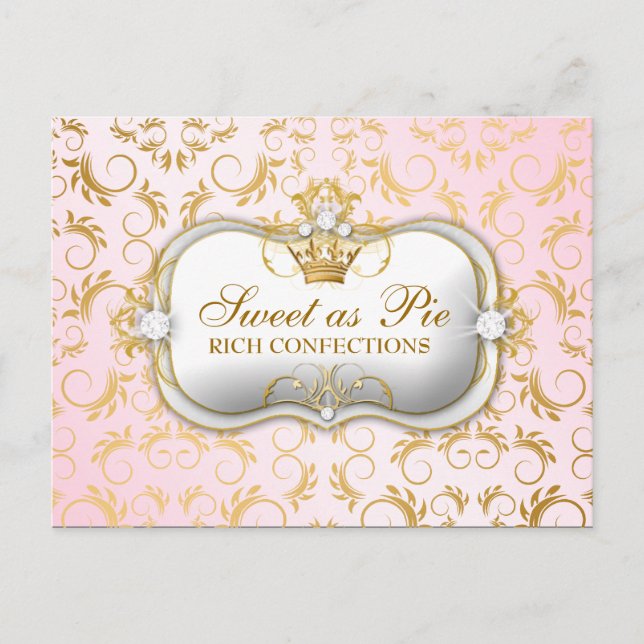 Cartão Postal 311 Ouro Ciao Bella, cor-de-rosa (Frente)