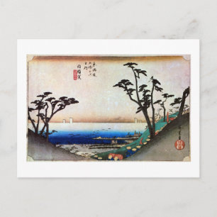 Cartão Postal 33. 白 須 宿, 広 重 Shirasuka-juku, Hiroshige
