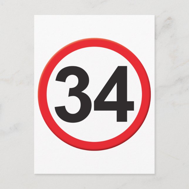 Cartão Postal 34 anos (Frente)