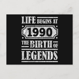 Cartão Postal 35 Anos de Idade 1990 Nascimento da Lenda 35º Aniv