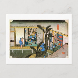 CARTÃO POSTAL 37. 赤 坂 宿, 広 重