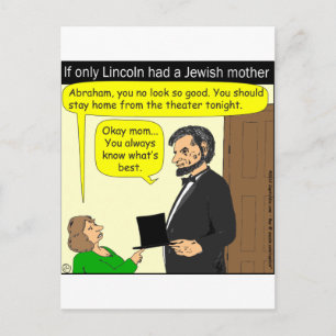 Cartão Postal 381 Abe Lincoln precisava de uma mãe judia - Cart