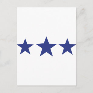 Cartão Postal 3 estrelas azuis
