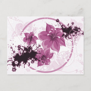 Cartão Postal 3 Flores Bonito - Rosa