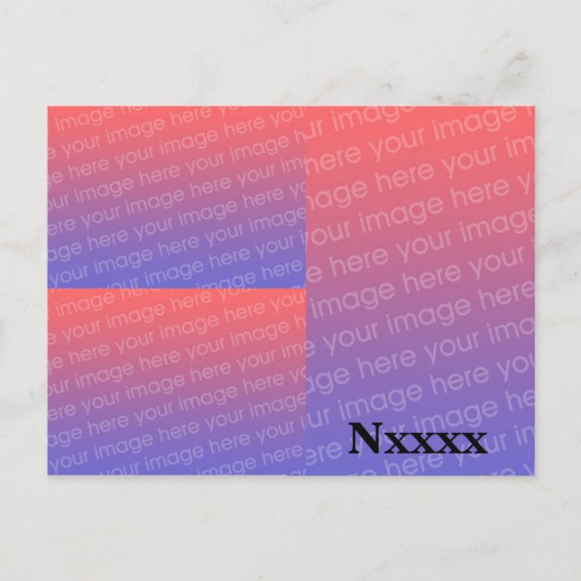 Cartão Postal 3 Image Amateur Radio QSL Card Template (Frente)