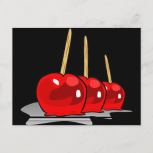 Cartão Postal 3 Maçãs de Doces Vermelhos