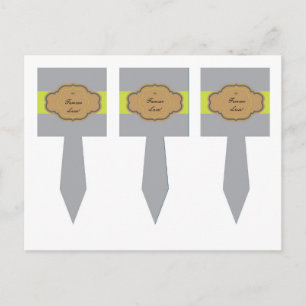 Cartão Postal 3 Peças de Bolo de Taça de Casamento Floral de Cas