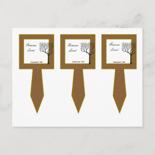 Cartão Postal 3 Picadas de Bolo de Casamento de Árvore de Queda