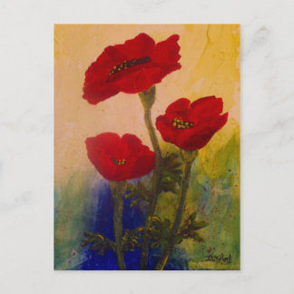 Cartão Postal 3 Poppies