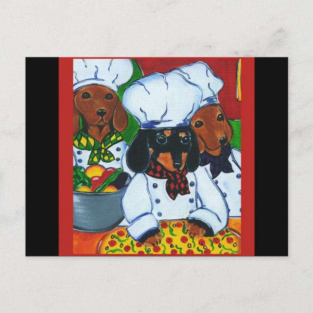 Cartão Postal 3 produtos Chef Doxies (Frente)