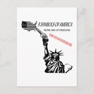 Cartão Postal 3 símbolos brancos