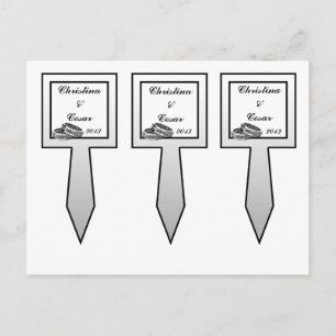 Cartão Postal 3 Suportes para Cupcake Anel de Noiva de Diamante 