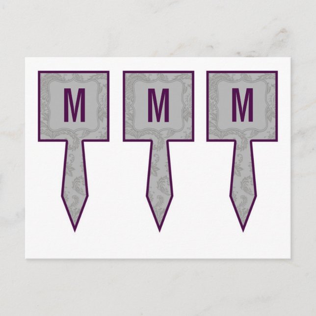 Cartão Postal 3 Taça Bolo Escolhe Cinza Moderna Impressão de cad (Frente)