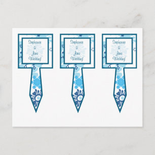 Cartão Postal 3 Taças de Bolo Escolhem Árvore Azul / Flocos de N