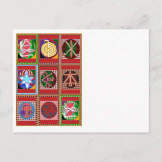 Cartão Postal 3 Venda Karuna Reiki - Símbolo de Arte de Curar