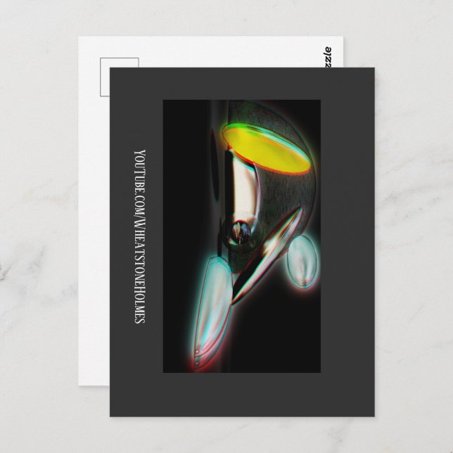 Cartão Postal 3D Abstrato (Frente/Verso)