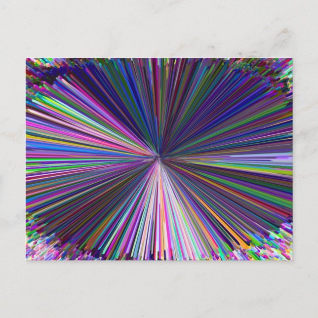 Cartão Postal 3D Abstrato de Arte Dimensional (Frente)