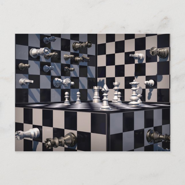 Cartão Postal 3D chess postcard (Frente)