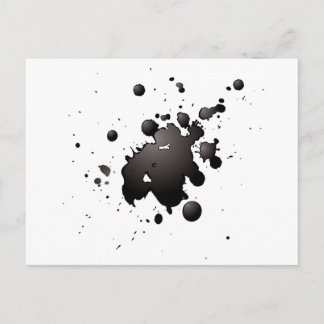 Cartão Postal 3d ink splat