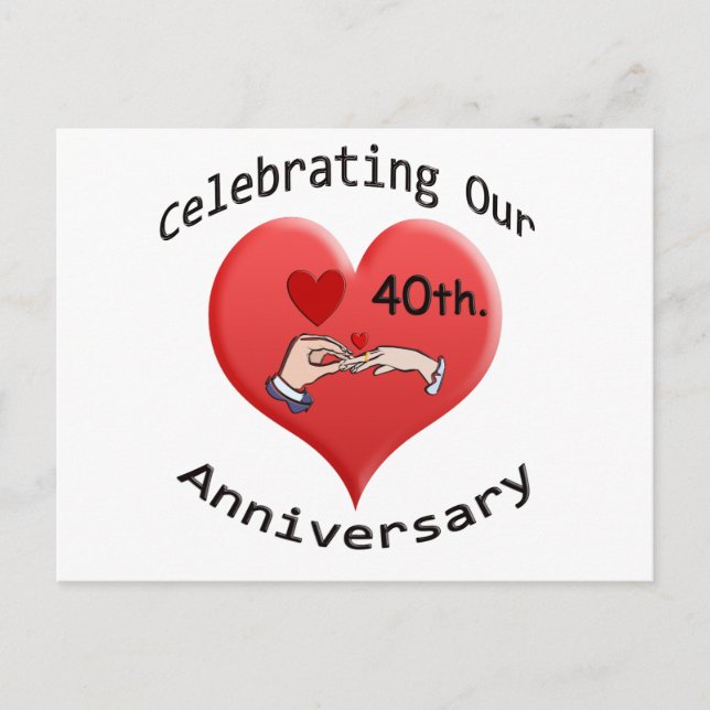 Cartão Postal 40º. Aniversário (Frente)