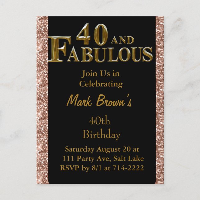 Cartão Postal 40º Aniversário  (Frente)