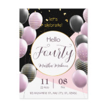 40º aniversário. Aniversário elegante