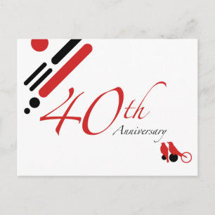 Cartão Postal 40.o Aniversário (aves mod)