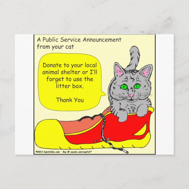 Cartão Postal 420 doar para abrigos de animais (Frente)