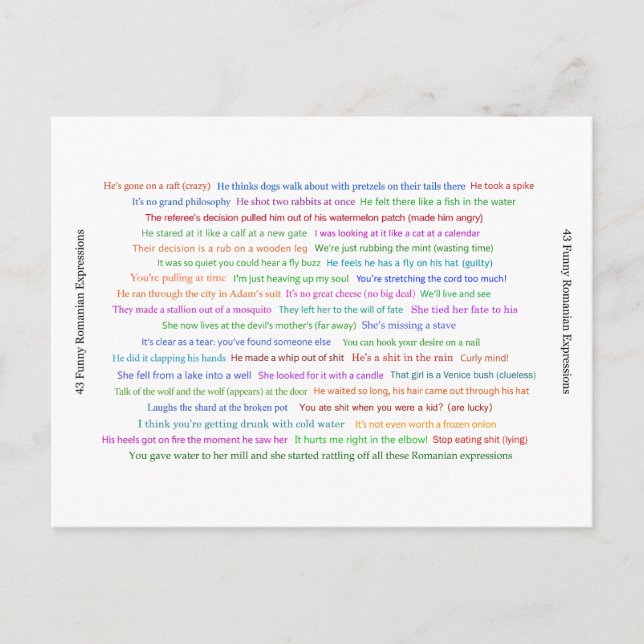 Cartão Postal 43 Engraçada Manifestação Romena Conversação (Frente)