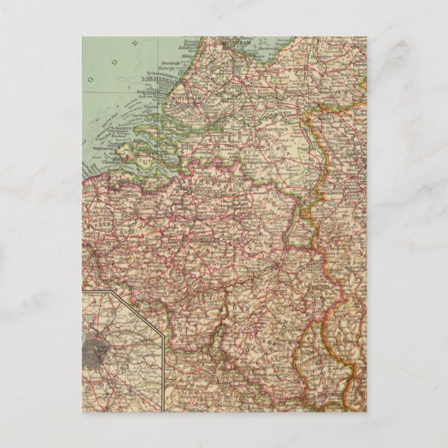 Cartão Postal 44 Bélgica e Holanda (Frente)