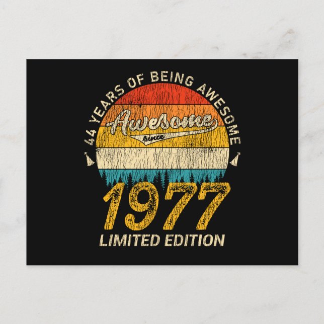 Cartão Postal 48 Anos de Idade 1977 Retro Incrível Presente de A (Frente)