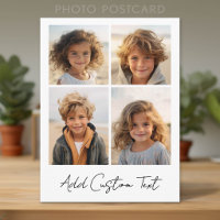 4 Colagem de Fotos - Branco com Tipo de Letra