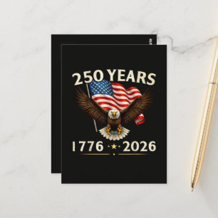 Cartão Postal 4 de Julho Águia Patriótica EUA América