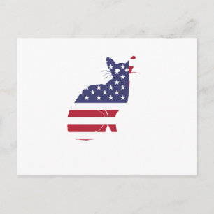 Cartão Postal 4 de Julho Dia da Independência do Gato