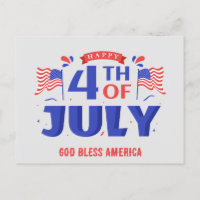 4 de Julho Feliz Dia da Independência Deus Abençoe