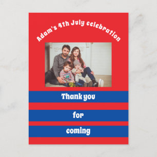Cartão Postal 4 de julho Foto da família Obrigado