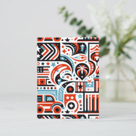 Cartão Postal 4 de julho Padrão Genérico