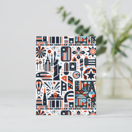 Cartão Postal 4 de julho Padrão Genérico