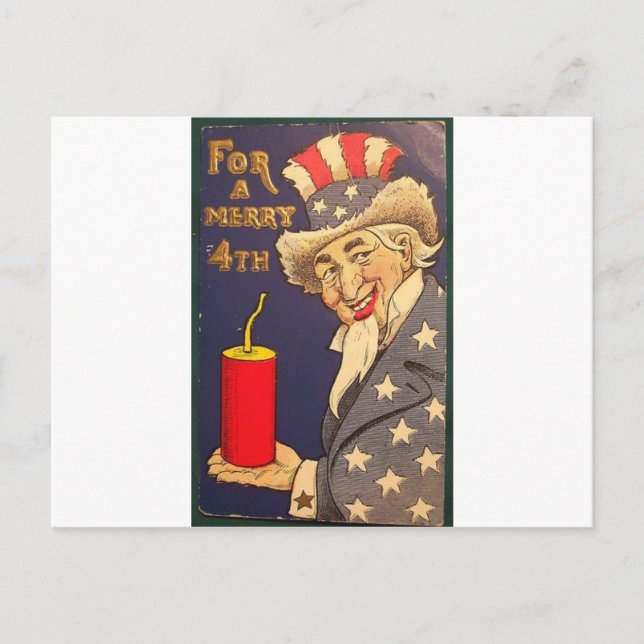 Cartão Postal 4 de julho Vintage (Frente)