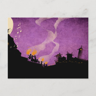 Cartão Postal 4 Pequenos Monstros - Noite de Halloween
