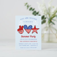 4th of July Pool And Ice Cream Party Invitation Po