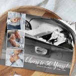 Cartão Postal 50ª Festa de Aniversário de Casamento, Qualquer An<br><div class="desc">Comemore um grande aniversário de casamento com este convite de festas postal com 4 fotos do casal de aniversário. Personalize facilmente com todos os detalhes da sua festa na frente e atrás. Perfeito para qualquer ano - basta mudar de 50 para 40,  60,  etc.</div>