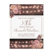 50ª Festa de aniversário Rústica Luzes de Cordas F