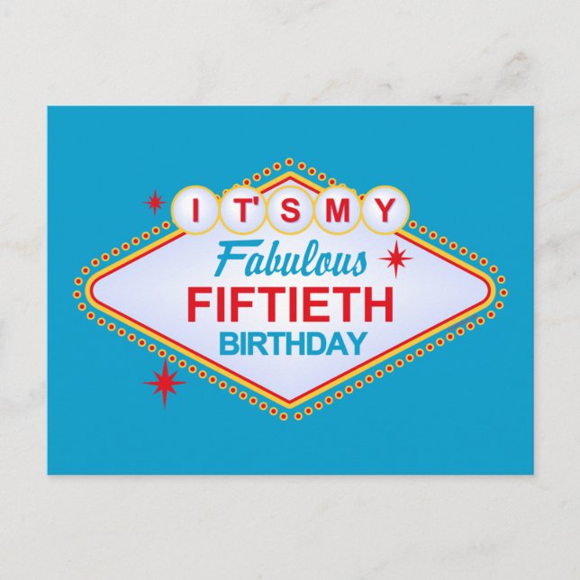 Cartão Postal 50º aniversário de Las Vegas (Frente)