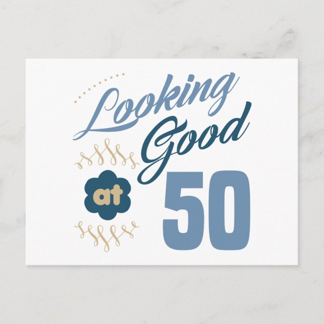 Cartão Postal 50º aniversário parece bom (Frente)