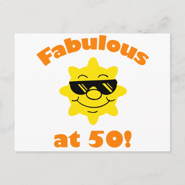 Cartão Postal 50º presente de aniversário (Frente)